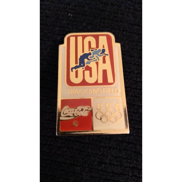 2 USA Olympic 1992 BARCELONA Coca-Cola Coke Lapel Hat Pins - Picture 6 of 8